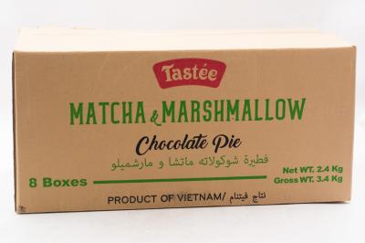 Печенье бисквитное Tastee Matcha Marshmallow Chocolate Pie со вкусом зеленого чая 300 гр