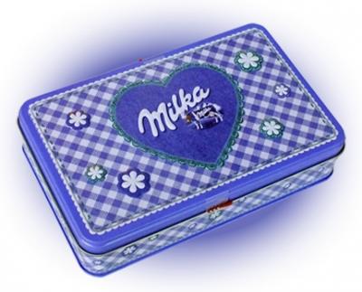 Шоколад Milka Alpen Milk в металлической шкатулке 184 грамма