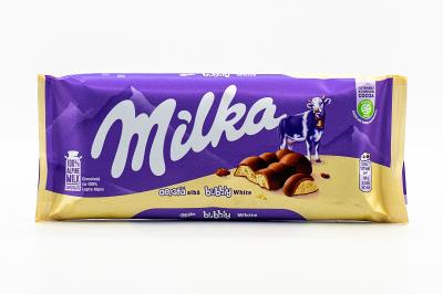 Молочный шоколад Milka Bubbly White 95 гр